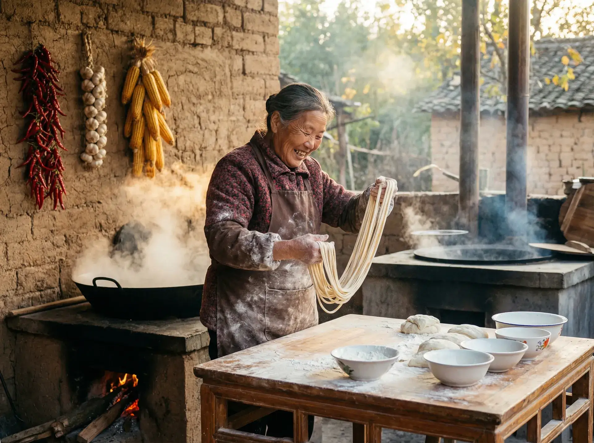 农家大嫂手擀面 - 舌尖上中国3 乡村美食